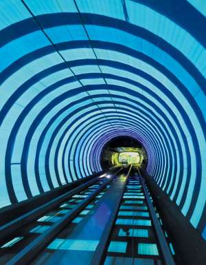 The Psychedelic Tunnel In Shanghai, China.