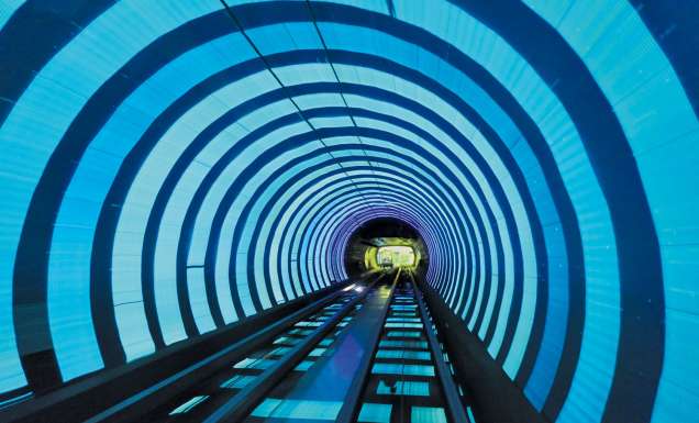 The Psychedelic Tunnel In Shanghai, China.