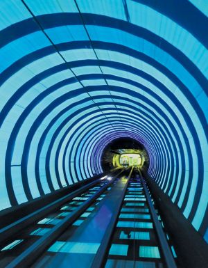 The Psychedelic Tunnel In Shanghai, China.