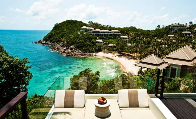 The ocean views from Banyan Tree Koh Samui.