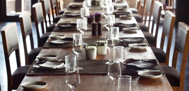 The table is set for an Italian feast at Il Ristorante at Bulgari Hotel Bal