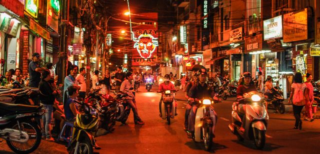 Scooters in Saigon, Vietnam