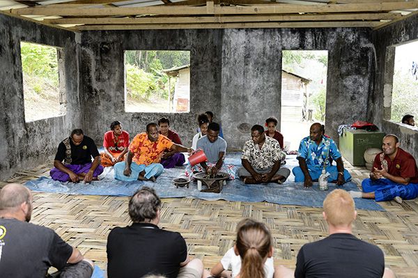 Traditional kava ceremony, Off-Road Cave Safari, Fiji, Chris McLennan