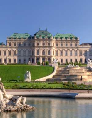 One of the most important baroque buildings in Vienna, the Schloss Belverdere.