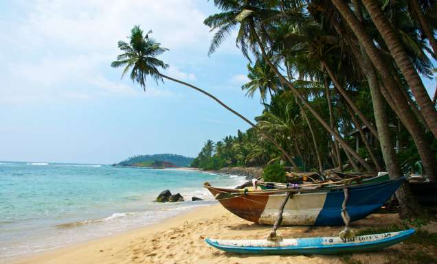 Windswept Mirissa Beach, Sri Lanka.