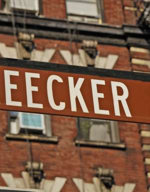 New York City's other great shopping strip, Bleecker Street.