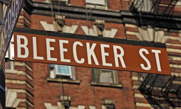New York City's other great shopping strip, Bleecker Street.