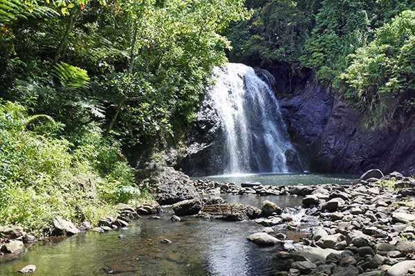 Visit Vuadomo Waterfall near Savusavu. 
