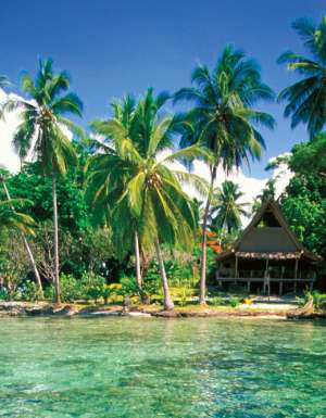 Marovo Lagoon in the Solomon Islands.