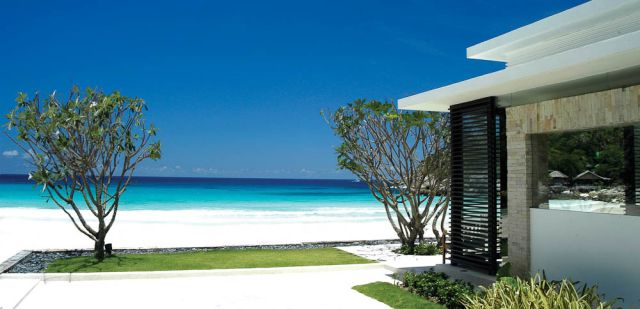 Lobby (and sea) view: The Racha, Phuket.