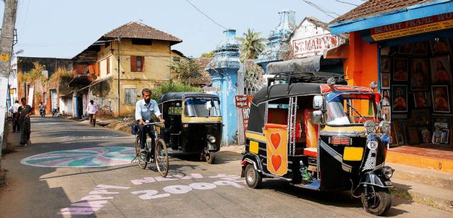 Tuk-tuk is the most popular way to travel in Kerala.