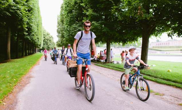 Cycling around the 2000-acres at Palace of Versailles.