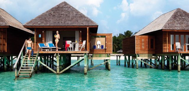 Guests in over-water villas can dip-in and out as they please.