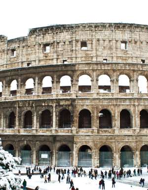 The Colosseum in Rome, Italy.