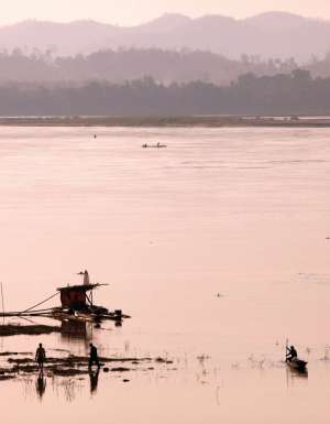Mekong River in Soi Chai Khong, Thailand.