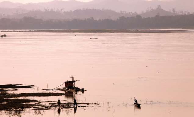 Mekong River in Soi Chai Khong, Thailand.
