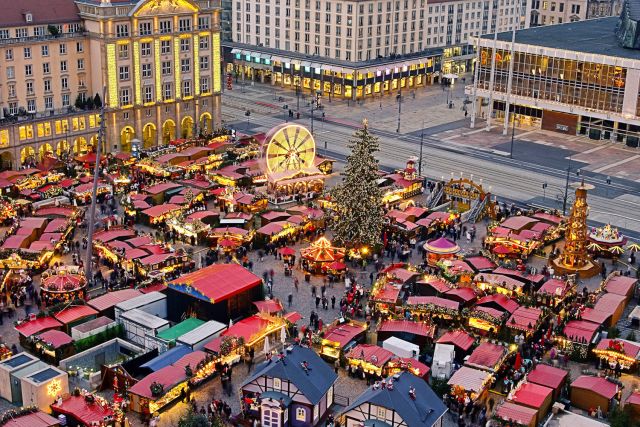 Dresden Striezelmarkt, Germany.