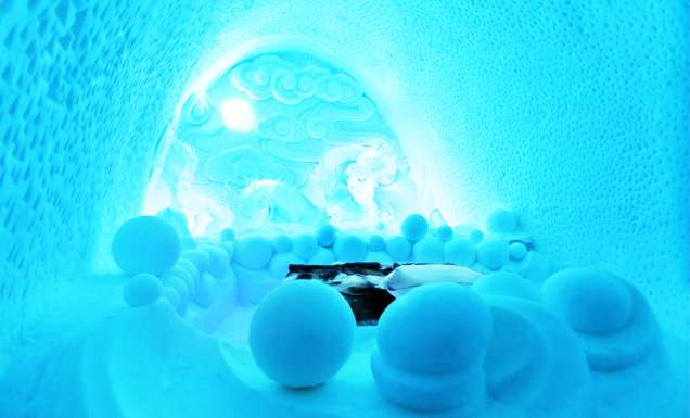 The Dragon Residence at Sweden's Icehotel.
