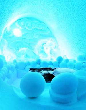 The Dragon Residence at Sweden's Icehotel.