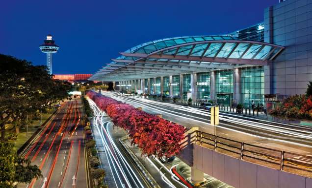 Busy terminal 2 at Singapore's Changi International Airport.