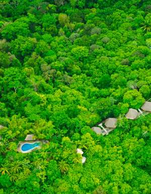 Welcome to the jungle - an aerial of Lapa Rios Ecolodge.