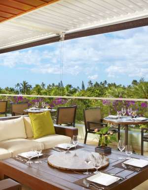 WAI'OLU ocean view lounge at Trump International Hotel Waikiki.