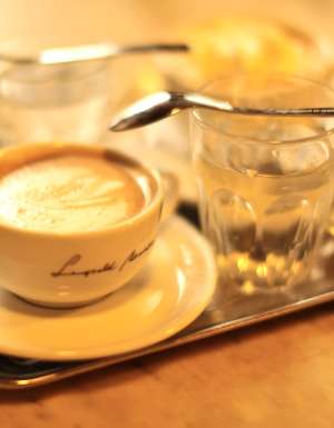 A fresh brew at Cafe Hawelka, Vienna.