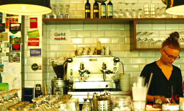 One of Vienna's many modern coffee houses.