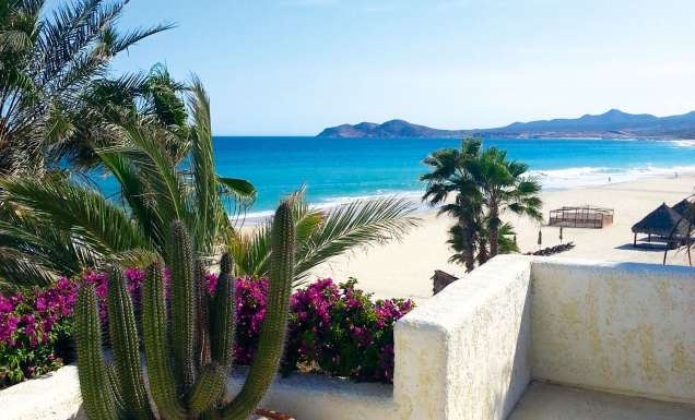 Overlooking the beach at Las Ventanas al Paraiso resort in Baja California Sur, Mexico.