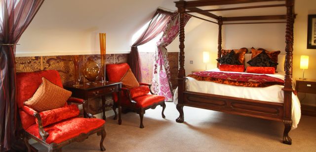 Inside a guest suite at Clontarf Castle Hotel in Dublin, Ireland