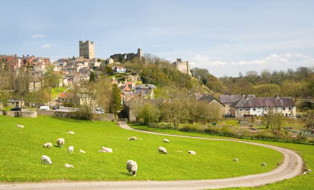 The atmospheric cheese-producing town of Richmond in Swaledale, England