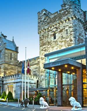 Clontarf Castle Hotel combines an 800-year-old facade with contemporary design.