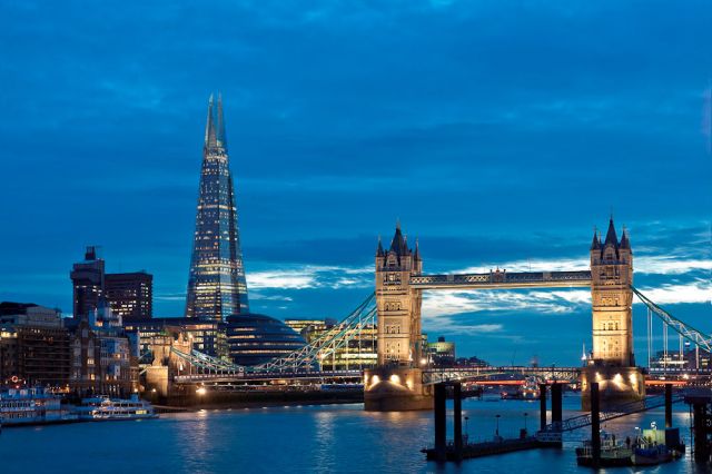 The view from London's Shangri La Hotel at the Shard