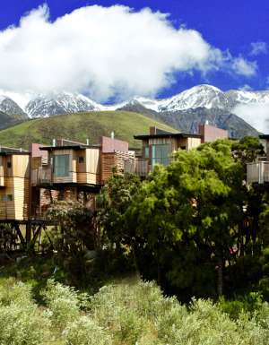 Hapuku Lodge and Tree Houses in Kaikoura, New Zealand.