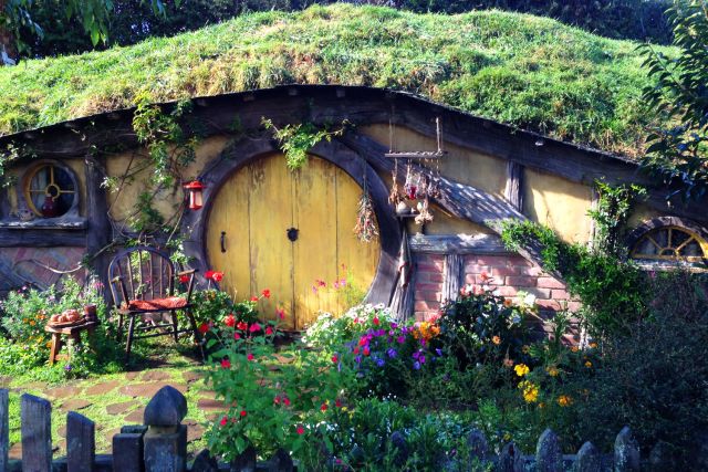 'Hobbiton' or 'The Shire', featured on the set of The Hobbit and the Lord of the Rings trilogy.