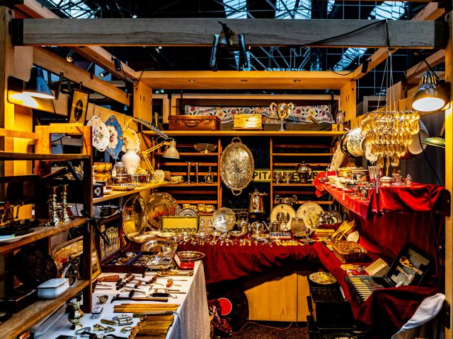 antiques at Old Spitalfields Market, London