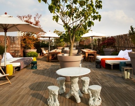 Roof top terrace and bar Mama Shelter Paris