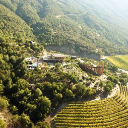 The verdant landscape of Colchagua Valley in Chile - home to the Lapostolle Residence.
