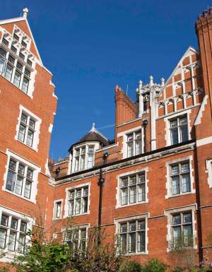 The exterior of the famed restaurant and hotel, Chiltern Firehouse in London.