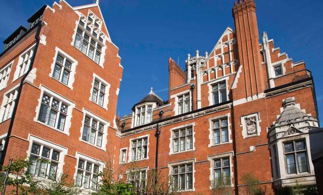 The exterior of the famed restaurant and hotel, Chiltern Firehouse in London.