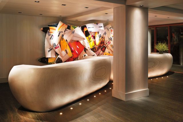 Living up to its name with the minimalist reception space at The Modern Honolulu.