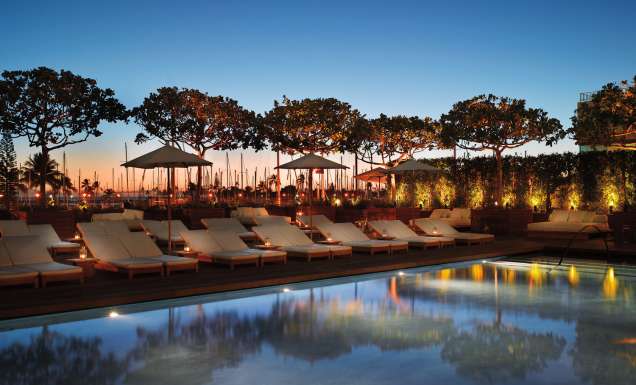 The Sunrise Pool is a fabulous space for families to splash about at The Modern Honolulu.