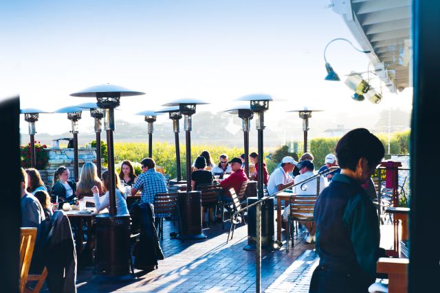 Mission Ranch Inn's alfresco dining area in Carmel-by-the-sea.