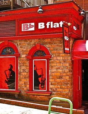 The exterior of Tokyo's B Flat Jazz Club