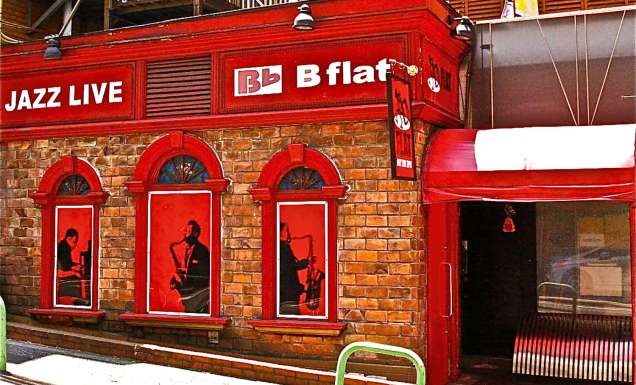 The exterior of Tokyo's B Flat Jazz Club