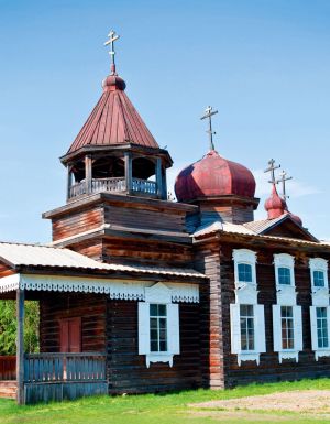 Irkutsk's open-air museum of Taltsy Village, Siberia.