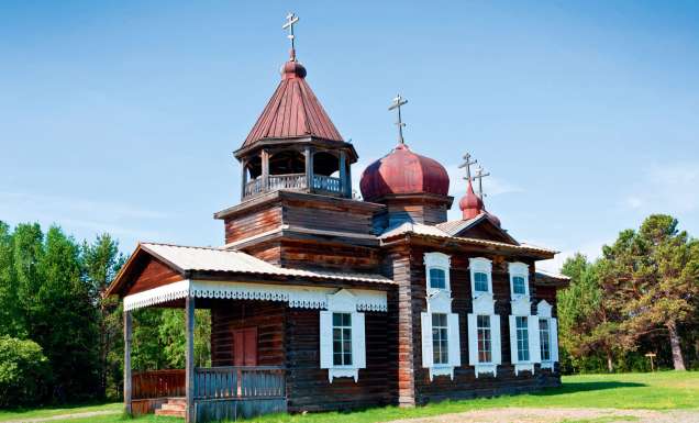 Irkutsk's open-air museum of Taltsy Village, Siberia.