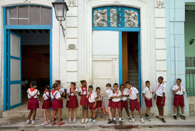 Local school children in Havana, Cuba.