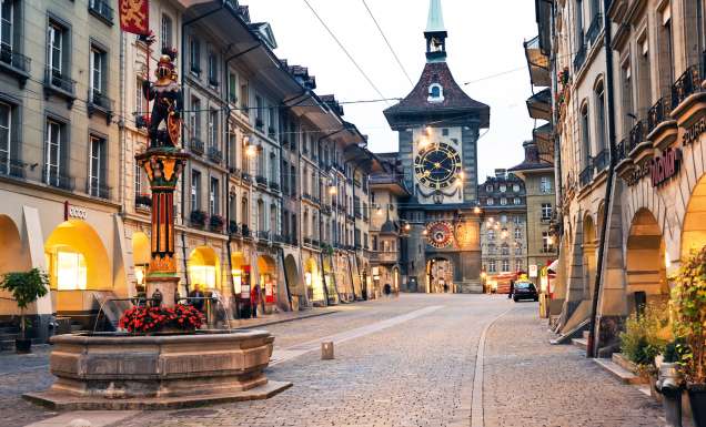 The famous clocktower of Bern, Switzerland.