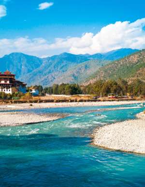 Phunaka Dzong temple in Bhutan.